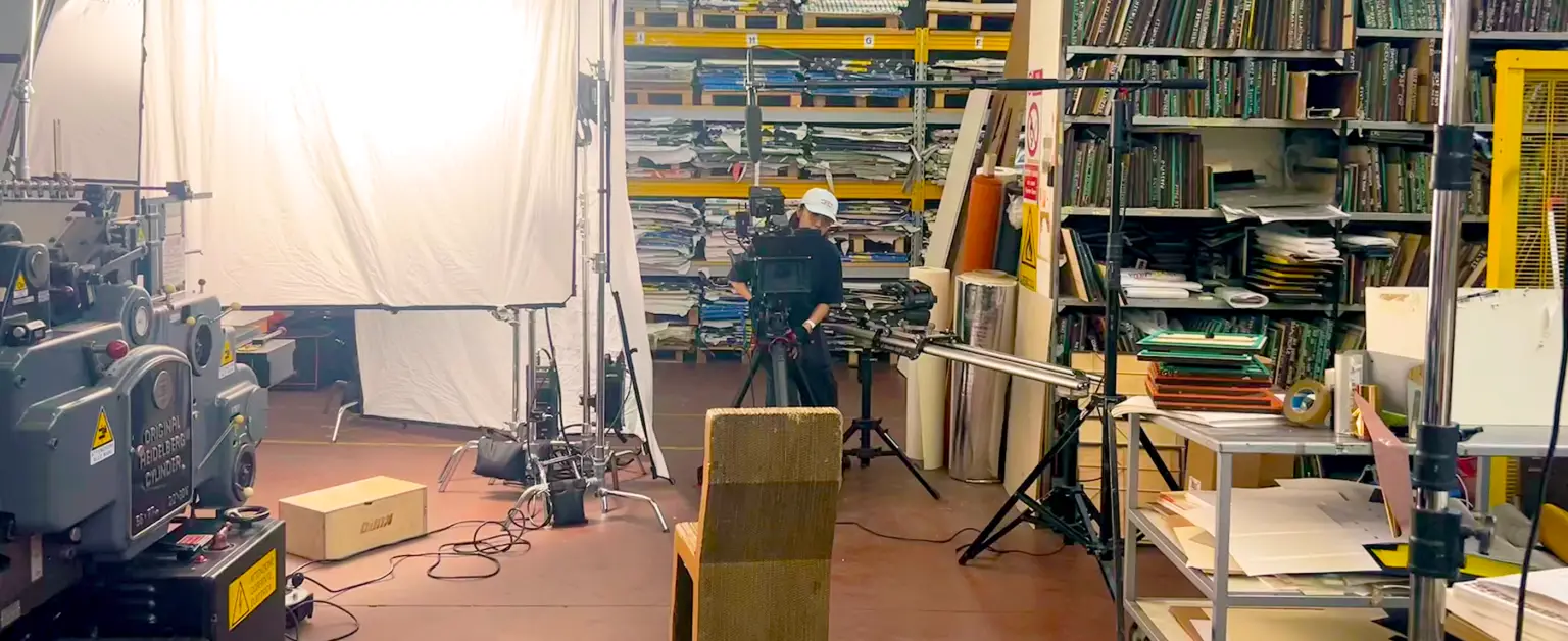 professional interview behind the scenes setup in Las Vegas