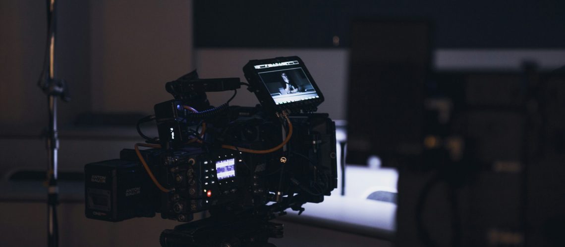 Camera recording a professional video content