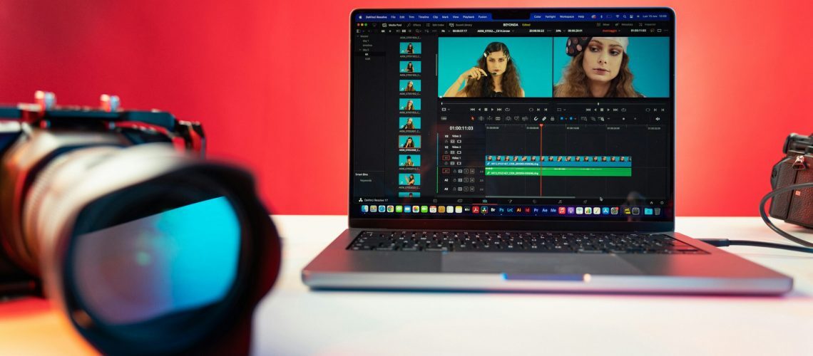 Set of equipment used to create a video production added by special effects