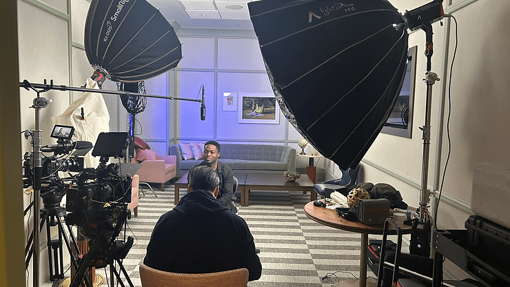 professional interview lighting setup las vegas