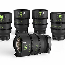 nisi cine lens set, 14mm, 25mm, 35mm, 50mm, 85mm