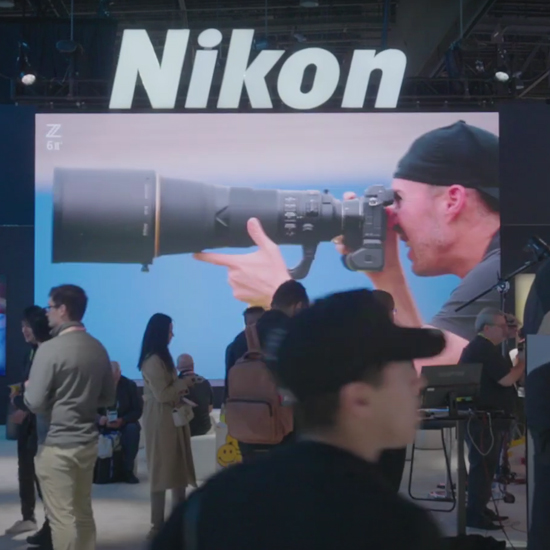 a man with a long lens for Nikon during a CES 2024 in Las Vegas NV