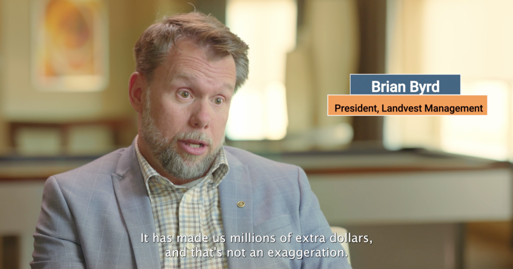 a businessman doing a professional on camera interview