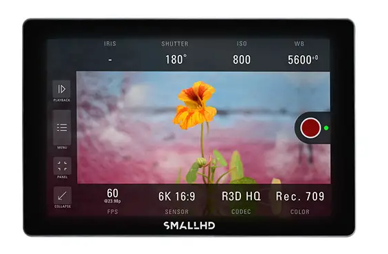 SmallHD Indie 7 on camera monitor showing its clear advantage