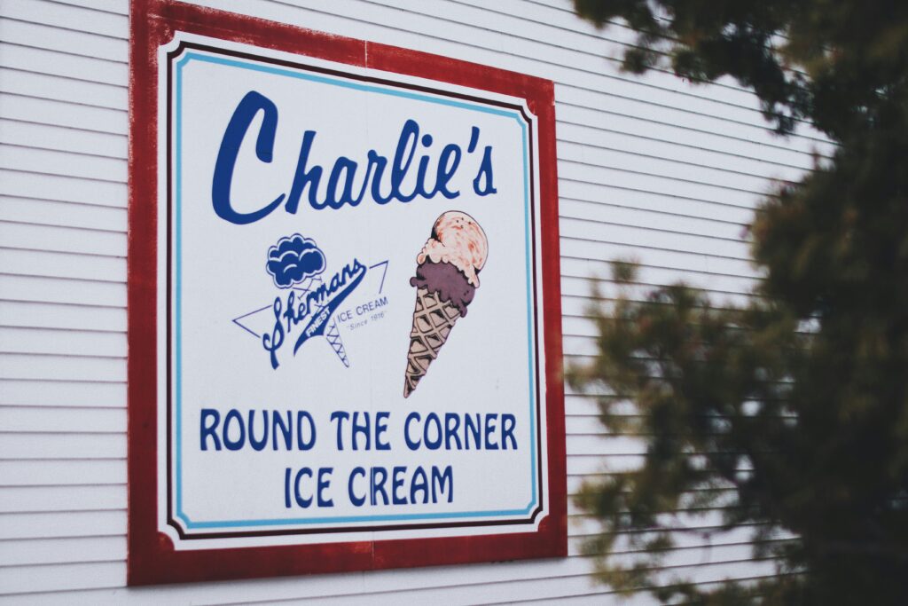 An advertisement for an ice cream brand