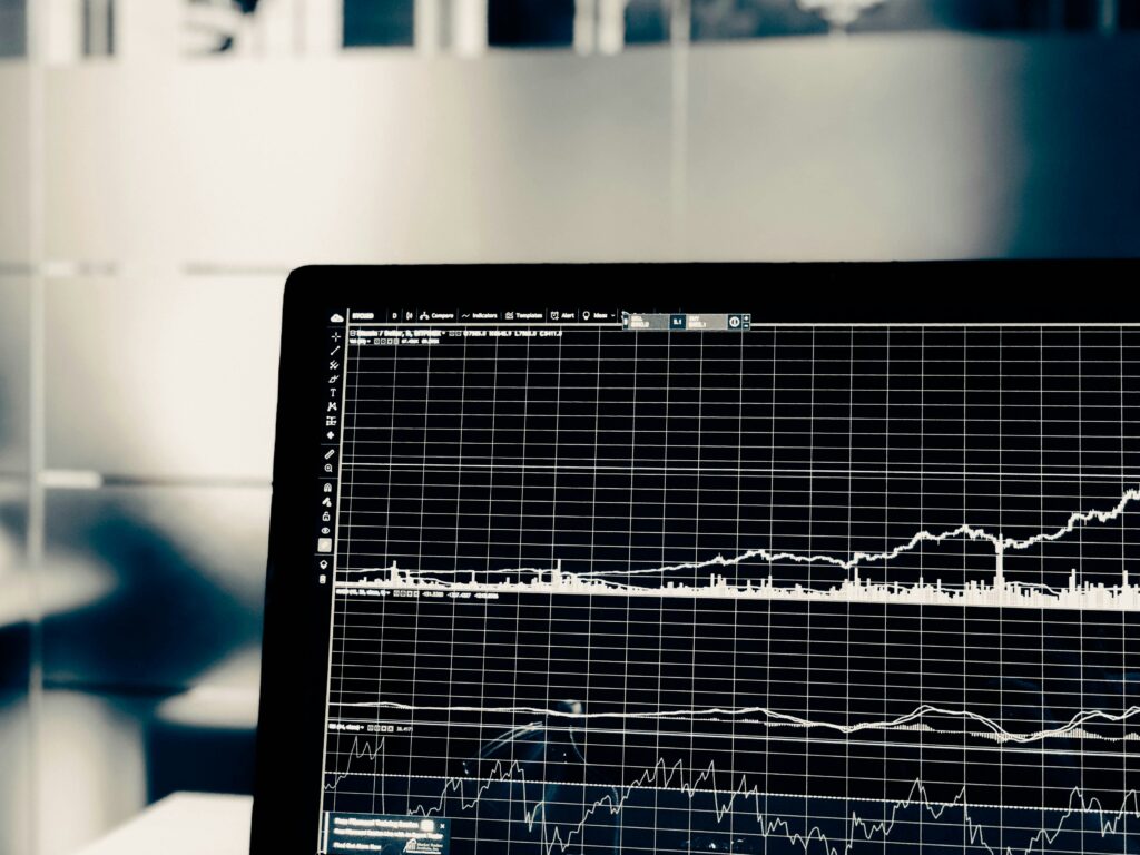 Trends shown in a graph to track data changes