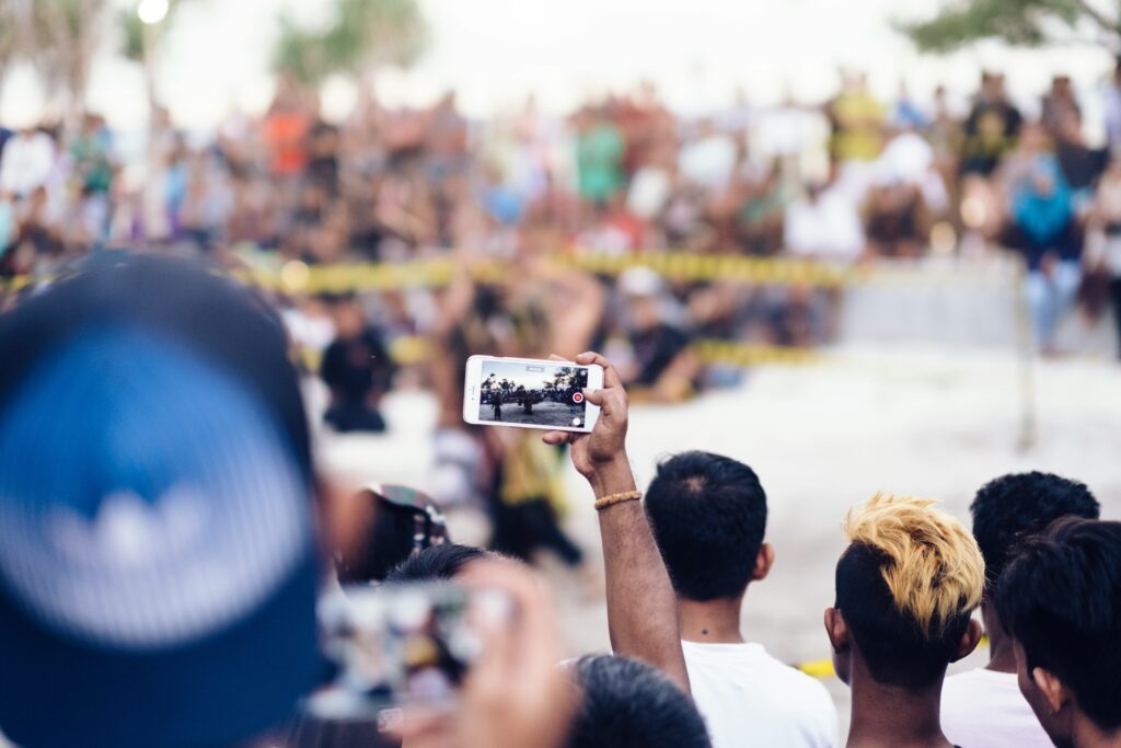 Mass of people waiting to witness the stars of red carpet