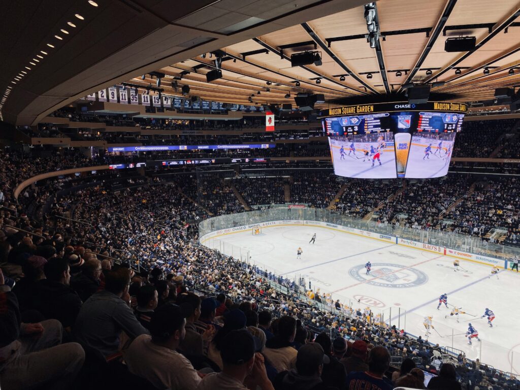 NHL Stadium with thousands of audience watching