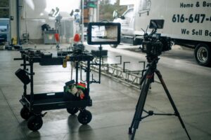 A video production set up for a commercial video in Las Vegas