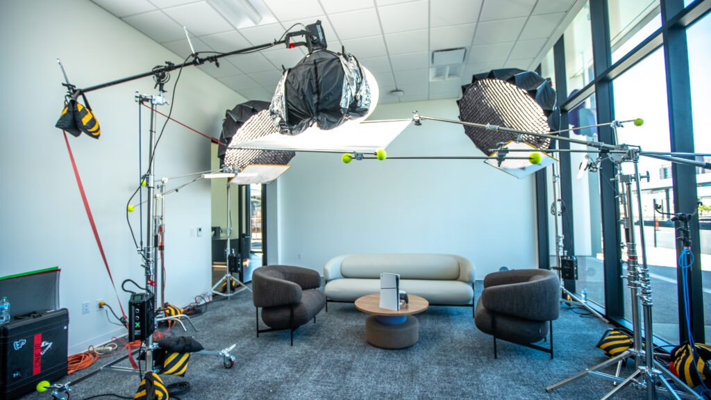 professional interview lighting setup