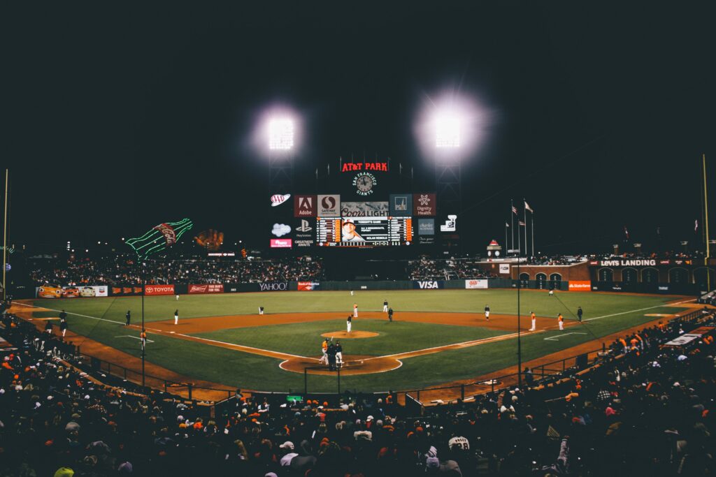 Baseball stadium loaded with fans and audience