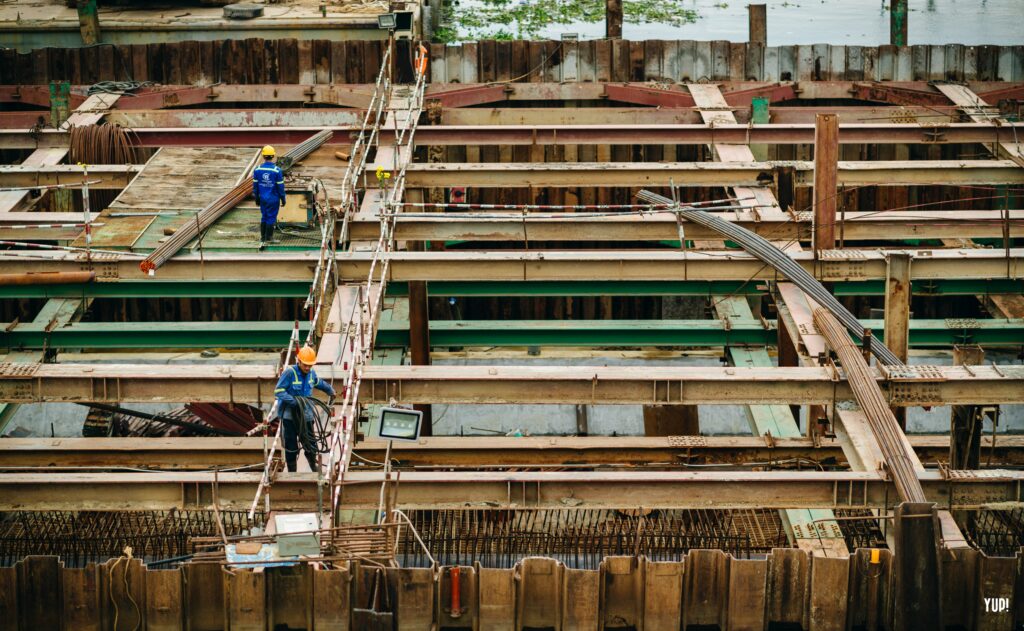 Workers in a high-hazard environment